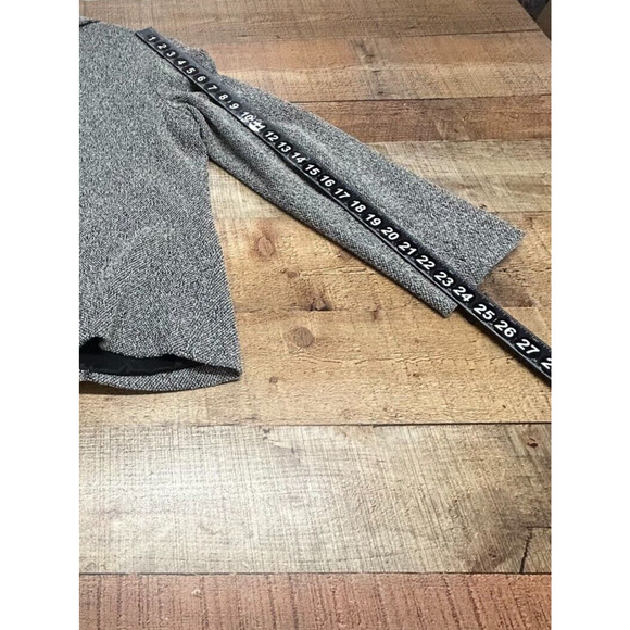 J Jill Blazer Womens 16 Gray Tweed Single Breasted Button Front Career Jacket - Picture 9 of 12